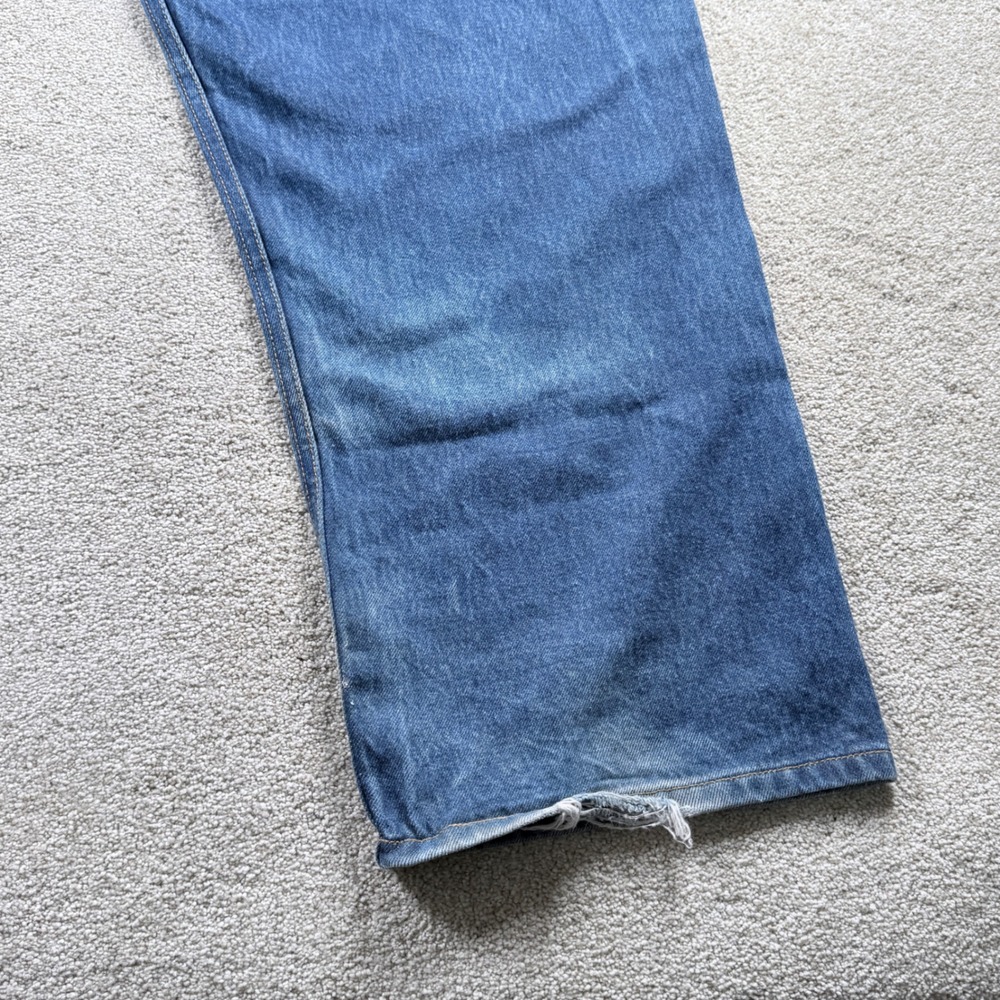 Levi's 501XX Original Fit Jeans Mens 48x29.5 Blue Fair Straight Button Fly 501 - Picture 12 of 13